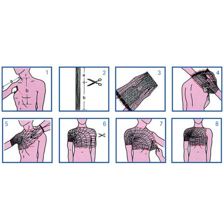 Elastic tubular net - 10 gauge, for shoulders, body, back