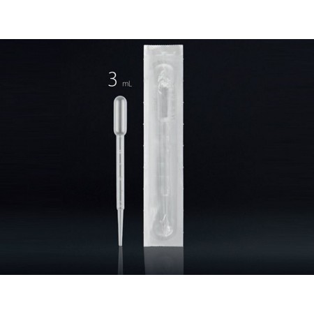 Pipetă pasteur 3 ml - sterilă - pachet. 1000 buc.