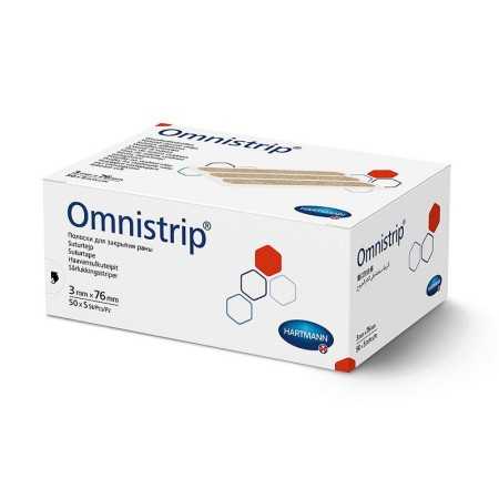 Omnistrip Sterilní lepidlo Šicí 50 sáčků po 5 proužků 3x76 mm