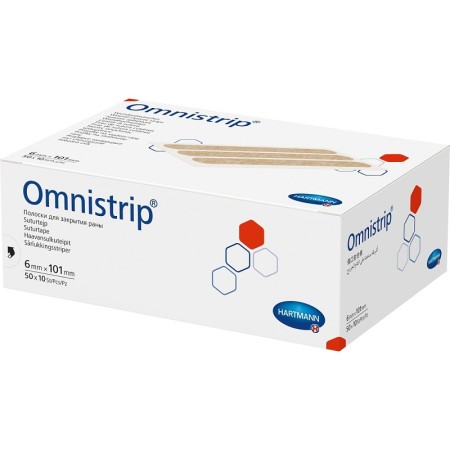 Suture adesive sterili omnistrip 50 bustine da 10 strip 6x101 mm