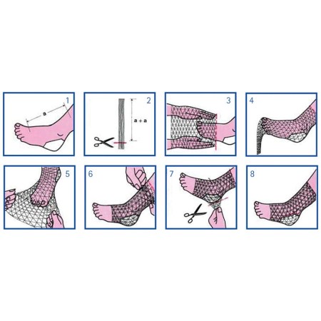 Elastic tubular mesh - size c/d for arm, shoulder and foot - latex free