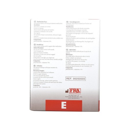 Elastic tubular net - caliber e for knee and leg - latex free