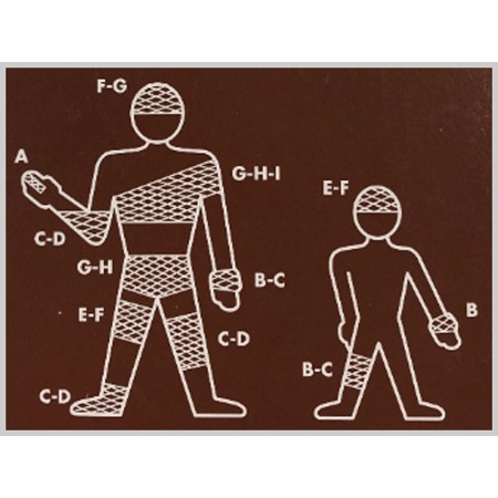 Elastic tubular mesh - size f for shoulders, pelvis, legs - latex free