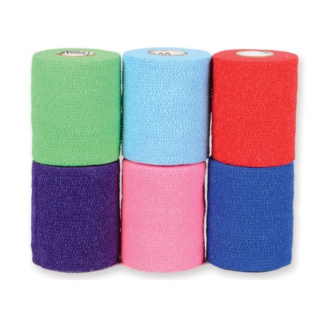 Venda co-plus 6,3 m x 7,5 cm - colores mixtos - pack 24 uds.