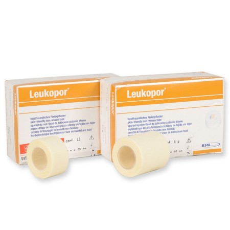Cinta leukopor 9,2 m x 50 mm - pack 6 uds.