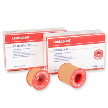 Leukoplasttejp 5 m x 25 mm – förp. 12 st.