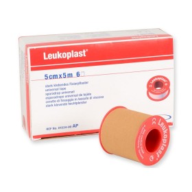 Leukoplastová páska 5 m x 50 mm - balení 6 ks