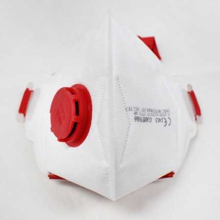 FFP3-Atemschutzmaske mit Ventil - 1 Packung mit 10 Masken