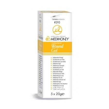 Medihoney Apósito para Heridas Gel Antibacterial - 5 tubos de 20 gr