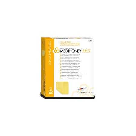 Adhezivní obvaz Medihoney HCS - 7,2 cm x 7,20 cm - 10 obvazů