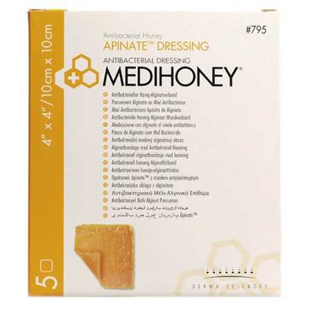 Medihoney Apinate Antibacterial Dressing 10 x 10 cm - 5 dressings