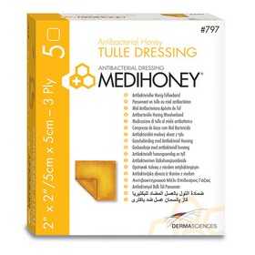 Medihoney 3-laags tule dressing - 5 dressings