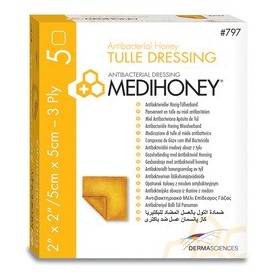 Medicazione Tulle 3-Ply Medihoney - 5 medicazioni