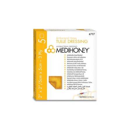 Medihoney 3-Ply Tulle Dressing - 5 dressings