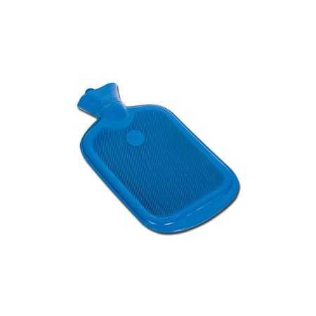 Hot Water Bottle In Pure Rubber - Bilamellated Blue