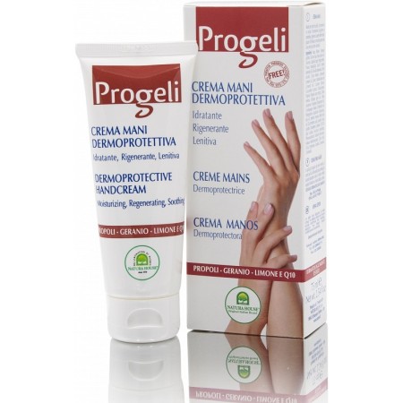 Progeli crema mani con coenzima q10 dermoprotettiva, idratante, rigenerante, lenitiva 75 ml
