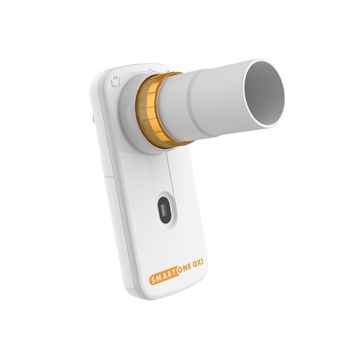 Medidor Smart One, de flujo máximo y FEV1 MIR conectable a teléfonos inteligentes y tabletas.