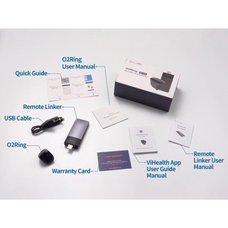 Oxymètre de pouls à surveillance continue o2ring - télécommande sans fil - adultes