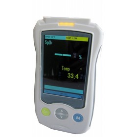 820 handheld pulse oximeter with adult and temperature sensor