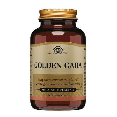 Solgar GOLDEN GABA 50 kapsułek wegetariańskich (Kwas gamma-aminomasłowy) - 50 kapsułek