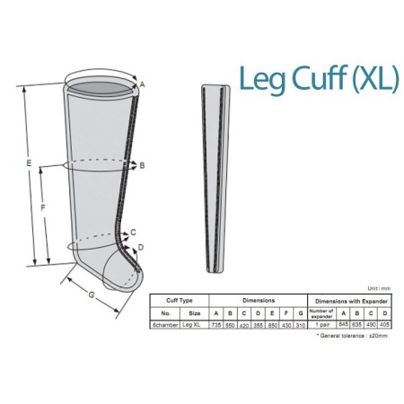 6-chamber leg warmer xl - spare part for code 28441