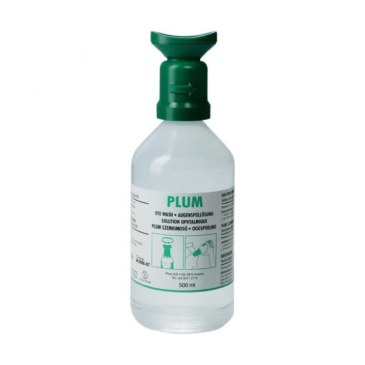 PLUM steril saltvandsopløsning til øjenvask 500 ml