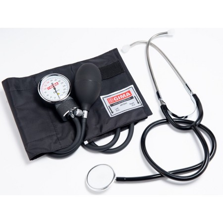 Yton aneroid sphygmomanometer with stethoscope