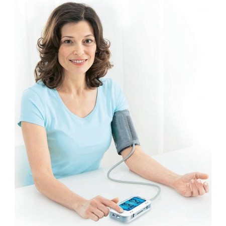 Digital upper arm blood pressure monitor bu575 connect with bluetooth and alarm clock