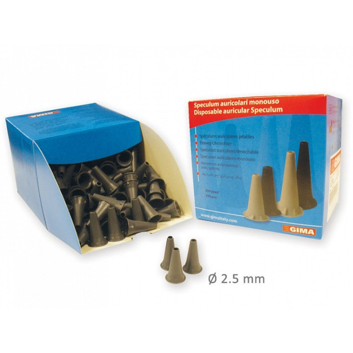 Mini espéculo desechable diám. 2,5mm-gris - env. 250 unidades