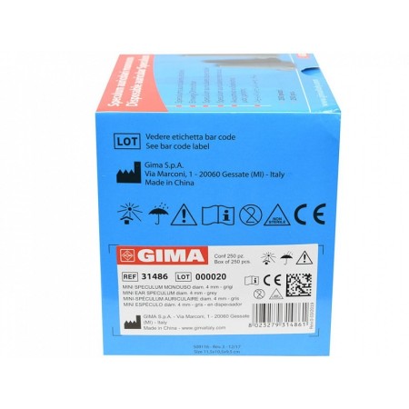 Mini wegwerp speculum diam. 4mm - grijs - pak 250 stuks