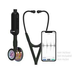 Stetoskop cyfrowy 3M Littmann Core - 8572 - Czarny - Jasne tęczowe wykończenie