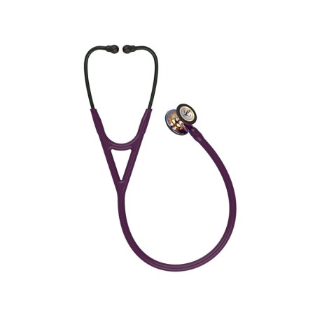 Littmann cardiology iv - 6239 - prună - finisaj curcubeu strălucitor - conector mov