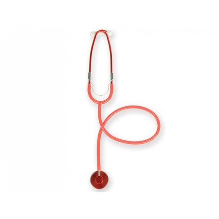 Färgat traditionellt stetoskop - rött