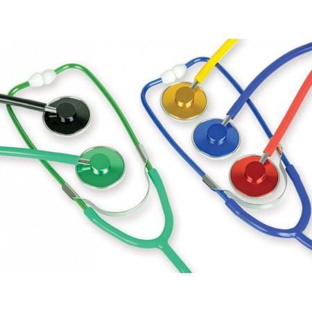 Colored traditional stethoscope - green