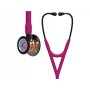 Littmann cardiology iv - 6241 - frambuesa - ribete arcoíris