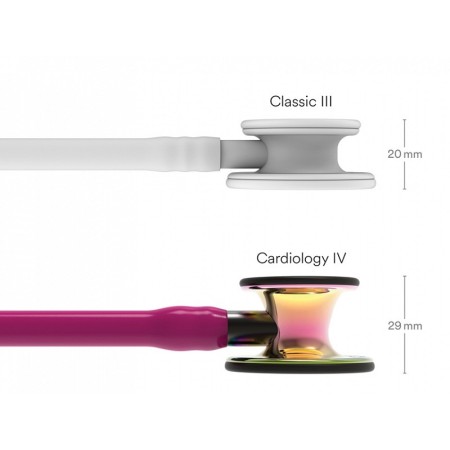 Littmann cardiology iv - 6241 - zmeură - finisaj curcubeu