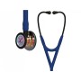 Littmann cardiology iv - 6242 - azul marino - ribete arcoíris