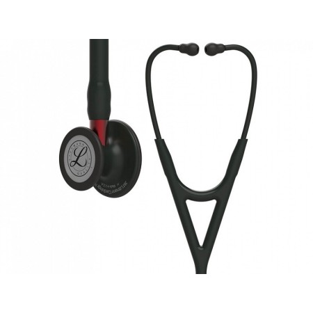 Littmann cardiology iv - 6200 - noir - finition noire / connecteur rouge