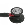 Littmann cardiology iv - 6200 - noir - finition noire / connecteur rouge