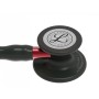 Littmann cardiology iv - 6200 - nero - finiture nere / conn. rosso