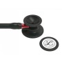 Littmann cardiology iv - 6200 - nero - finiture nere / conn. rosso