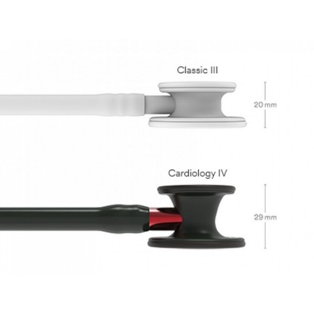 Littmann cardiology iv - 6200 - noir - finition noire / connecteur rouge