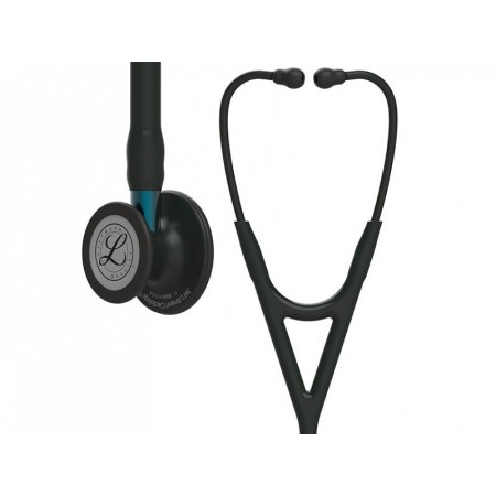 Littmann kardiologický iv - 6201 - černý - černé povrchové úpravy / modrý konektor