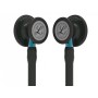 Littmann cardiology iv - 6201 - noir - finitions noires / connexions bleues