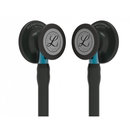 Littmann kardiologický iv - 6201 - černý - černé povrchové úpravy / modrý konektor