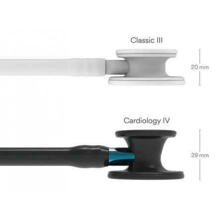 Littmann kardiologi iv - 6201 - sort - sort finish / tilslutning blå