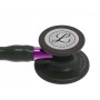 Littmann cardiologia iv - 6203 - preto - acabamentos pretos / conexão viola