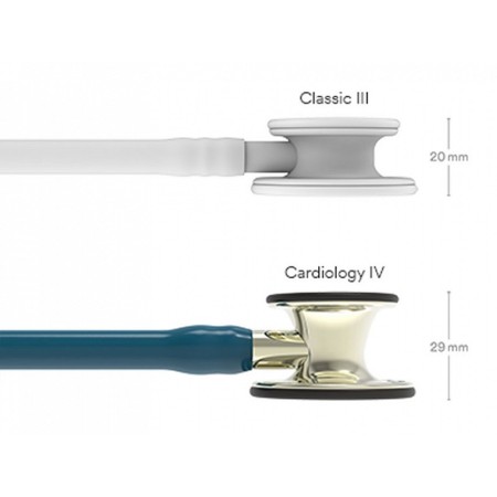 Littmann cardiology iv - 6190 - azul caribe - ribete champán