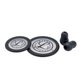 Kit Littmann 40016 : 2 membranes+anneau+olives pour classic iii, cardiologie iv-noir - 1 kit