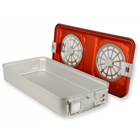 Recipiente com filtro grande de 100 mm de altura - vermelho